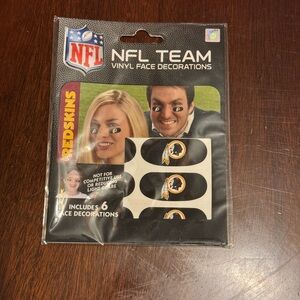 NFL Redskins Vinyl Face Decorations